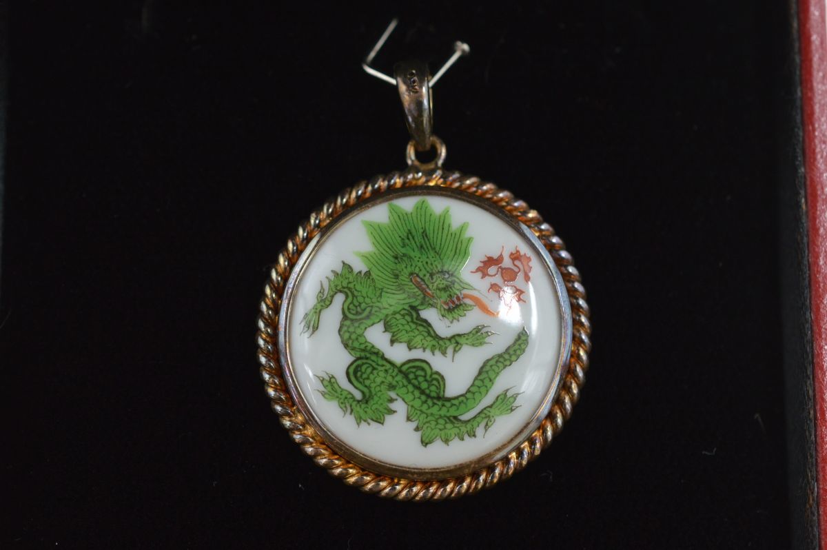 241S 0828G40) MEISSEN マイセン ネックレストップ 2点セット SV925 