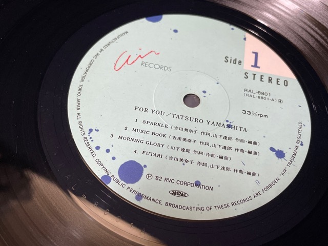YOU 山下達郎 LP⁄山下達郎「For FOR You For RAL-8801 1982年 LP