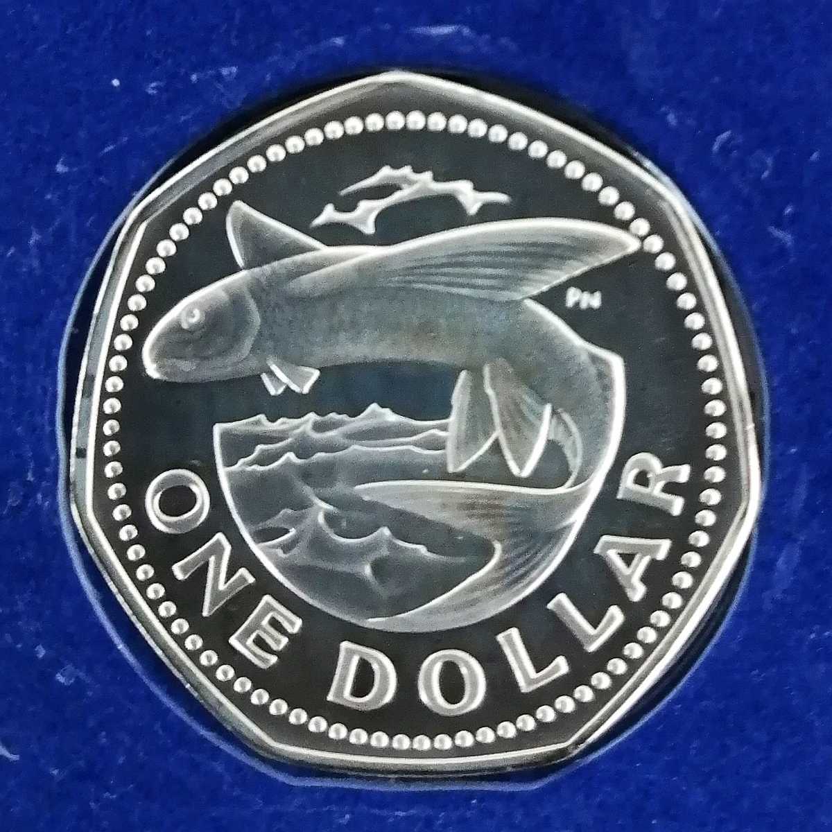 1973年 コイン バルバトス by 銀貨 プルーフセット バルバドス 硬貨の
