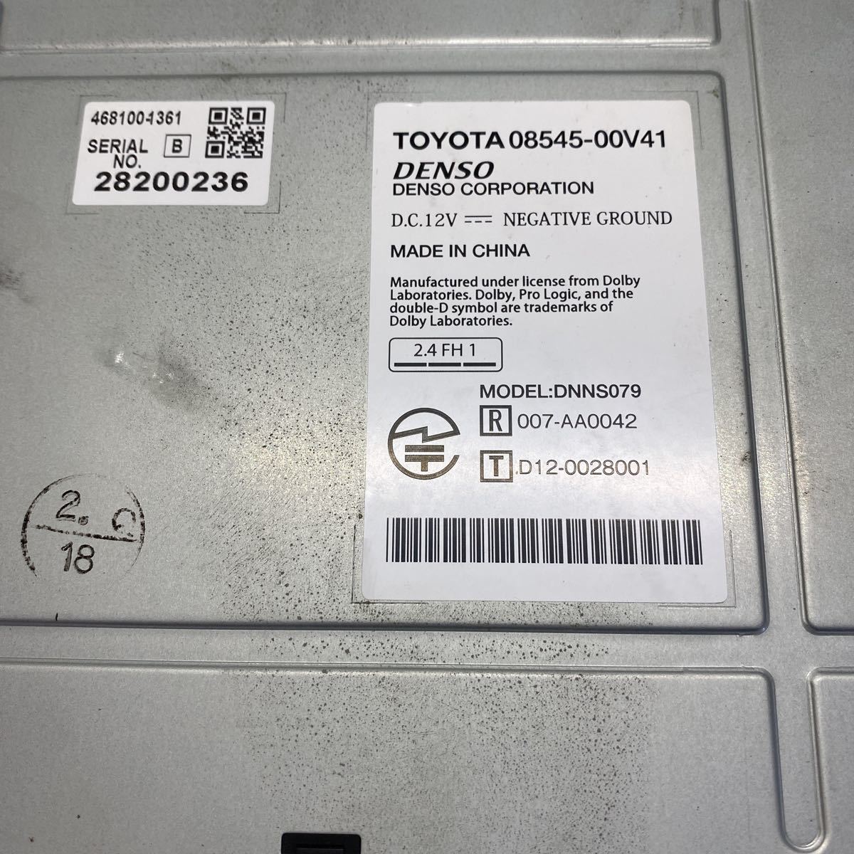 トヨタ 純正 DENSO デンソー NHZD-W62G HDDナビ フルセグ DVD 