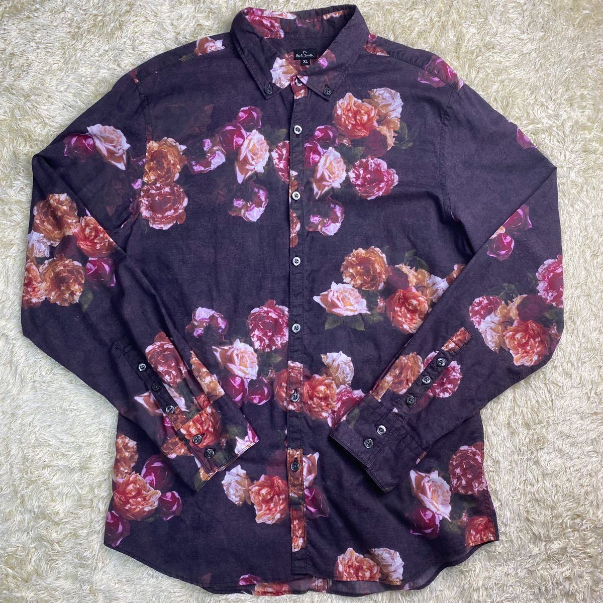 専用 PaulSmith ポールスミス 長袖シャツ 花柄 XXL 2019ss ポールスミス 長袖シャツ 花柄 Lサイズ