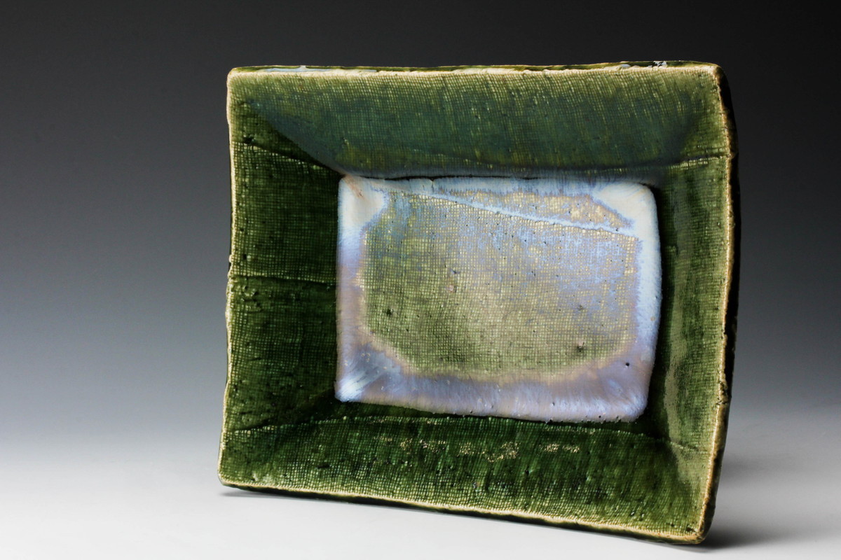 加藤重高 織部 四方鉢 鉢 共箱 2025年最新Yahoo!オークション -加藤重