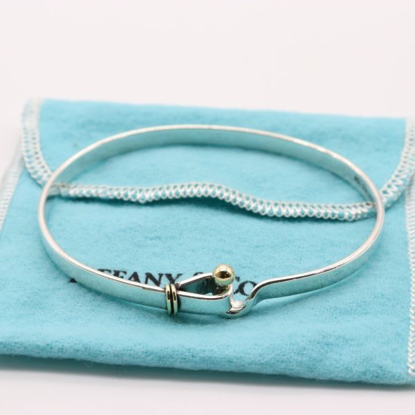 ☆Tiffany＆Co. カフス 925 750 1992 シグネチャークロス