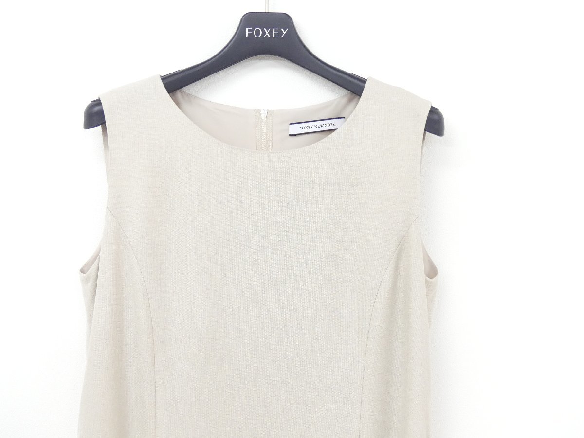 FOXEY NEWYORK ワンピース フローラドレス 40 リッチベージュ  