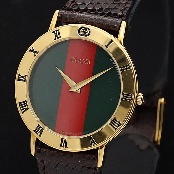 1円☆保証書付◎正規【GUCCI/グッチ】3000.2.M GGロゴ有 シェリー