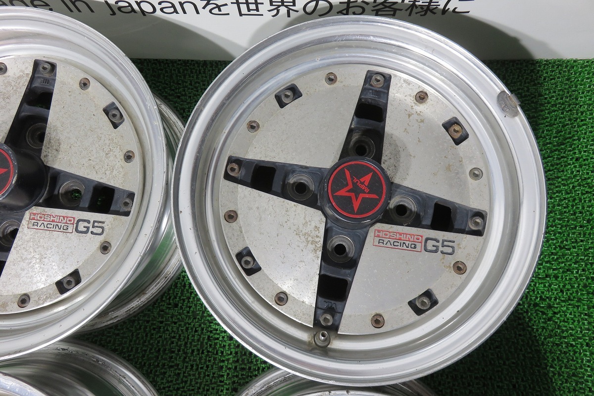 Hoshino Racing 13インチ 7j P.C.D 114.3 HOSHINO RACING IMPUL G5 アルミホイール 13x5.5J 4H 114.3PCD 4本