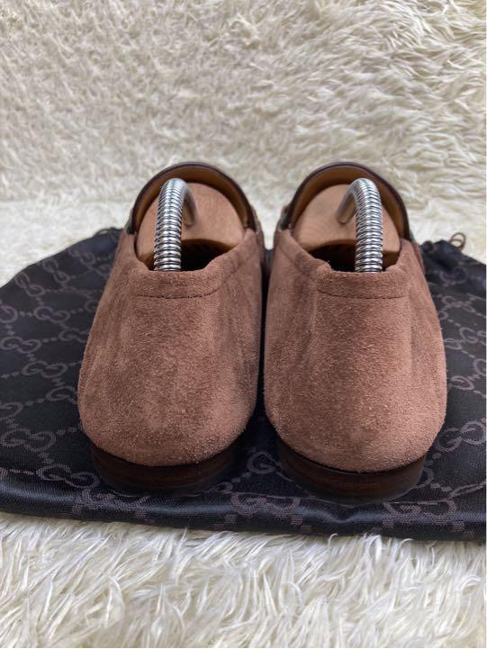 美品GUCCI グッチ シェリーライン ホースビット ローファー スエード