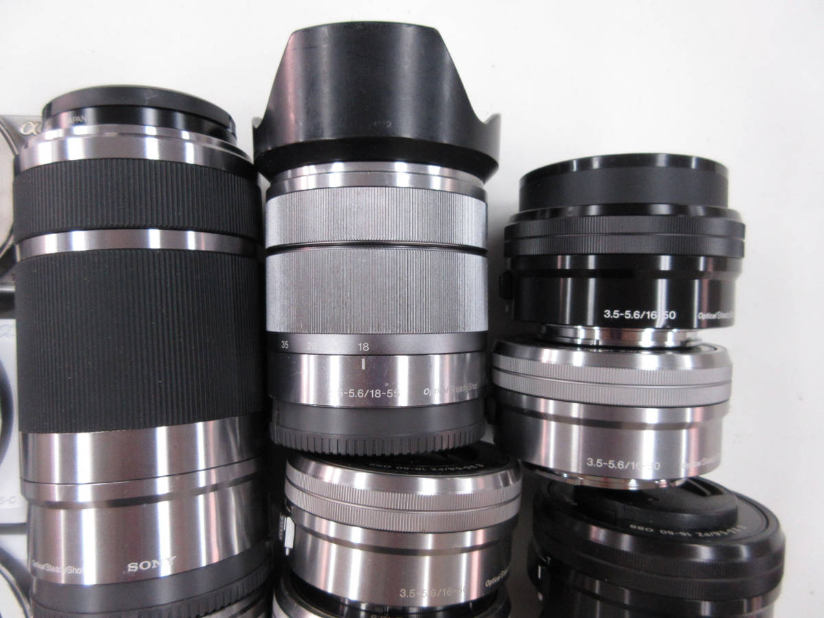 ジャンク】SONY NEX-5R SEL55210 SELP1650 4本 ジャンク】SONY NEX-5R SEL55210 SELP1650 4本