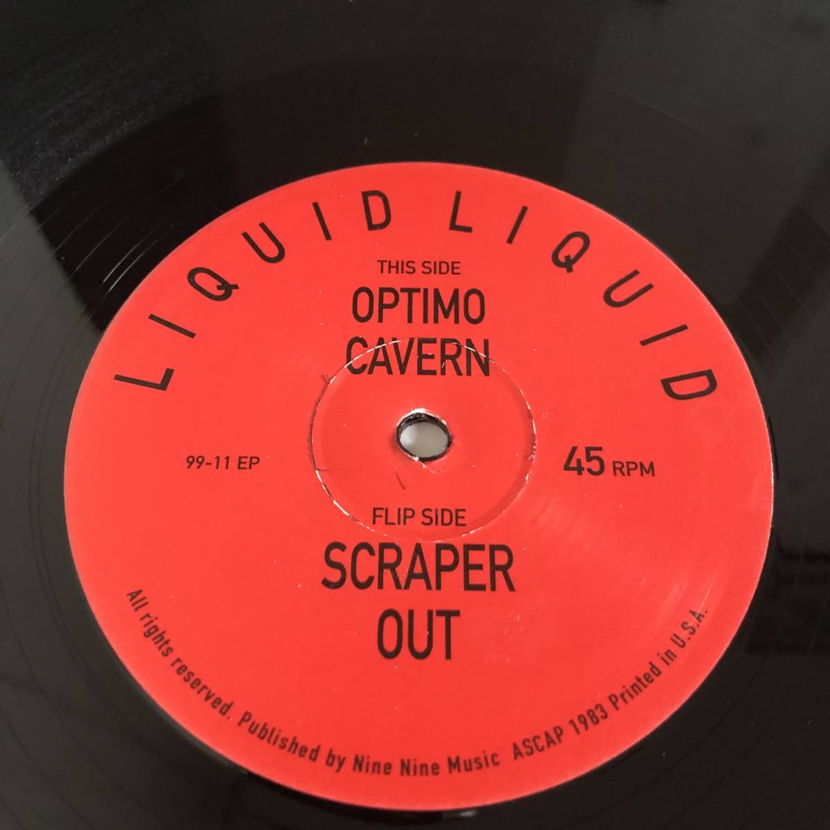 Liquid Liquid Optimo/US ブートレグ盤 /99 Records 99-11 EP/45回転 12inch No Wave ...