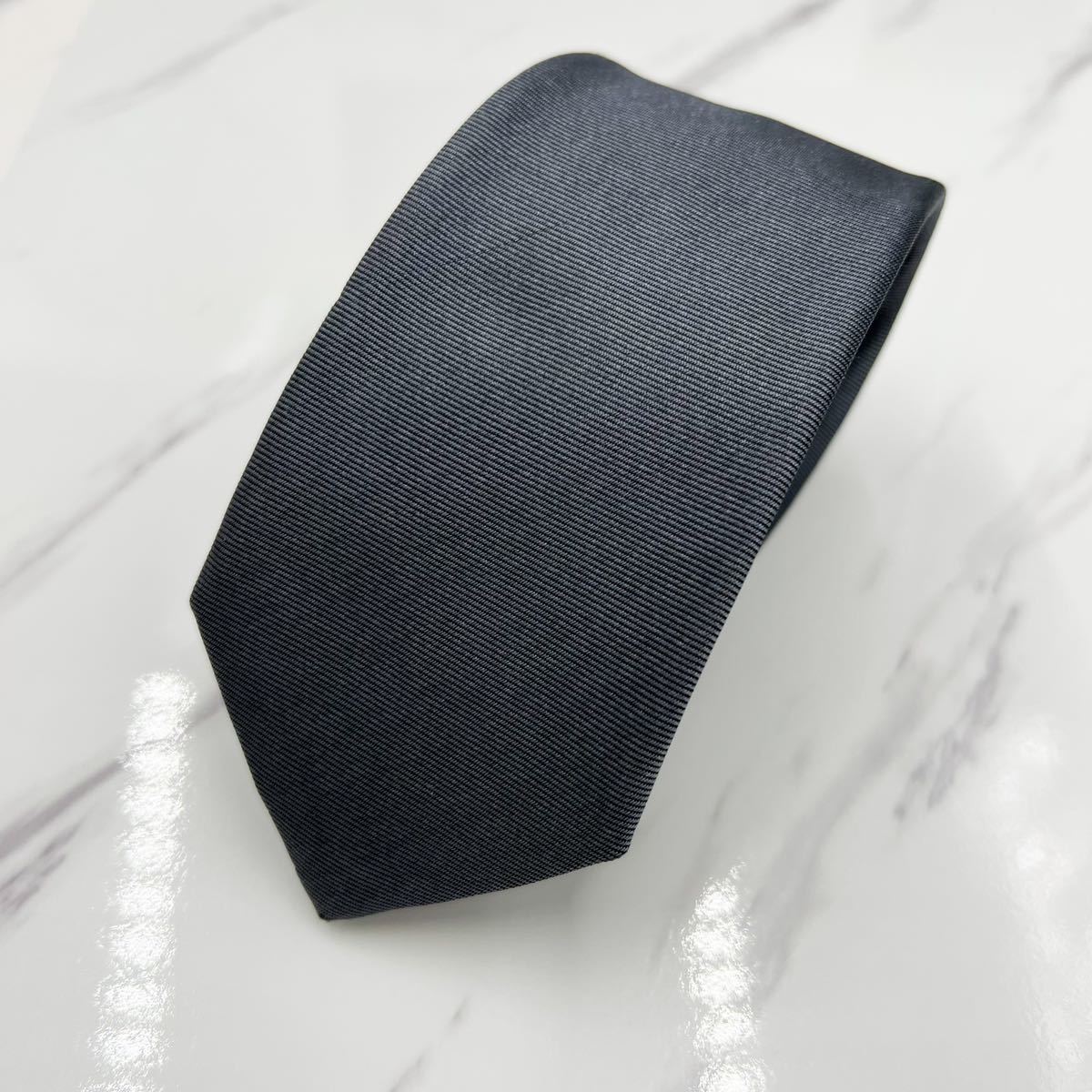 1円 美品 現行 Dior HOMME ディオールオム ナロー ネクタイ シルク100 