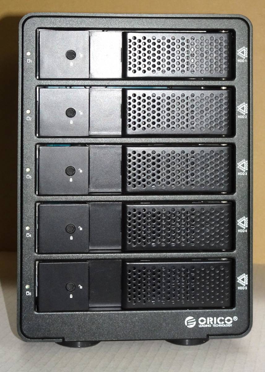 ハードディスクケース　5ベイ　　ORICO 5-Bay 3.5inch USB3.0 SATA Hard Drive Enclosure 　ORICO 9558U3