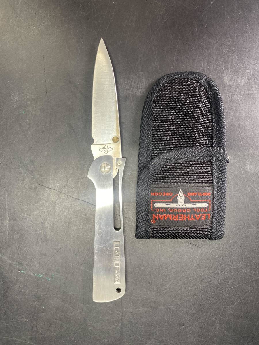 【定番人気，高品質】 8＃H2a/8647 LEATHERMAN レザーマン 440C L500 フォールディングナイフ 折り畳みナイフ ケース付 現状/未確認 定形外220/60サイズ(ナイフ)｜売買されたオークション情報、yahooの商品情報をアーカイブ その他