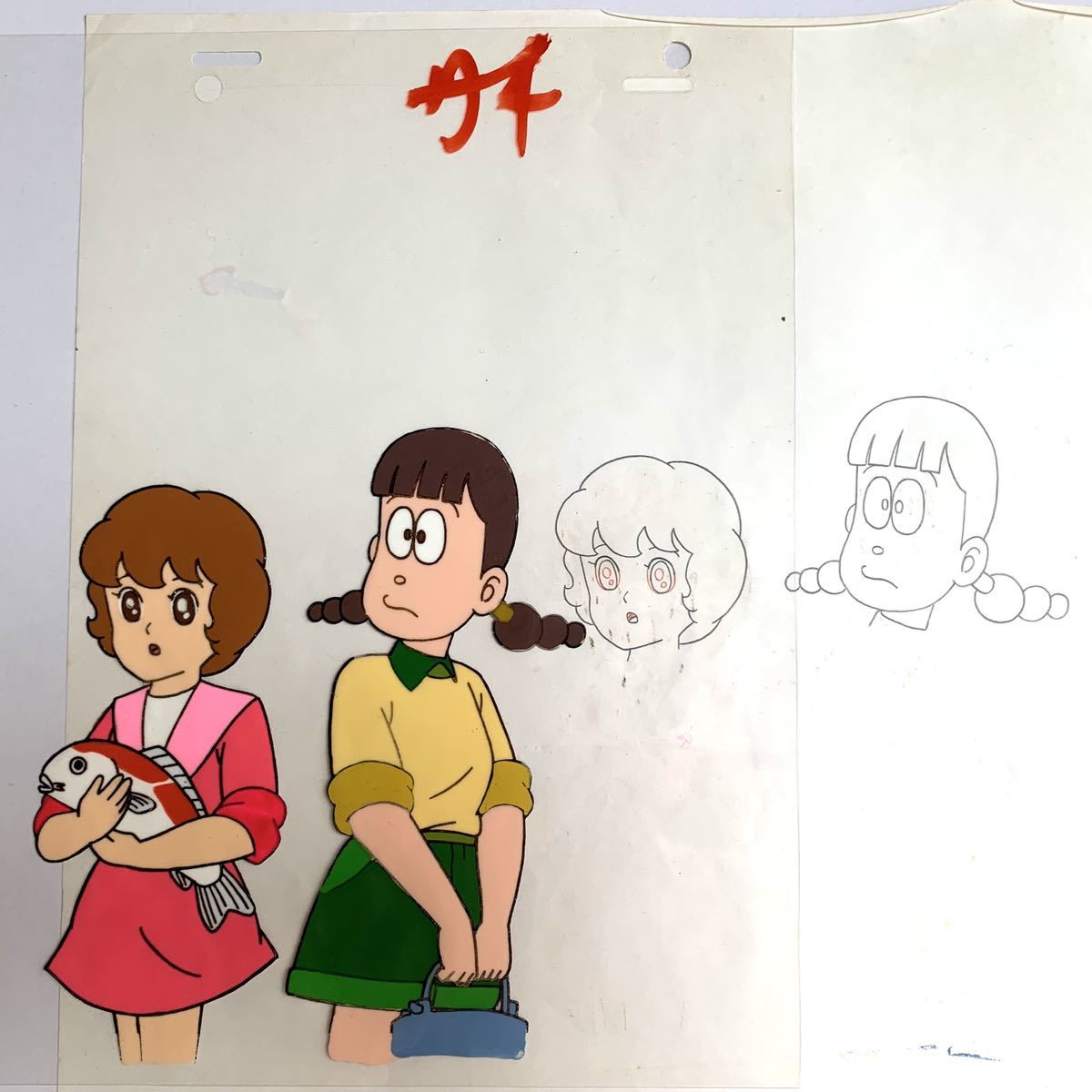 値下げ　魔法使いサリー　サリーちやん　セル画と原画 魔法使いサリー セル画＋原画 4枚セット /Anime Cel&Genga (ま行