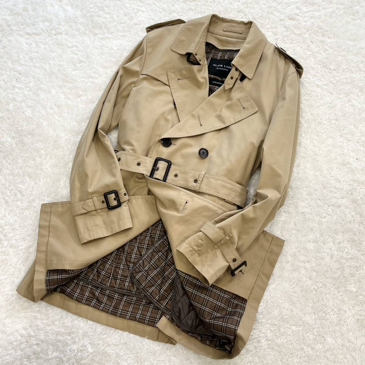 BURBERRY LONDON トレンチコート ライナー ダブル ベルト 美品