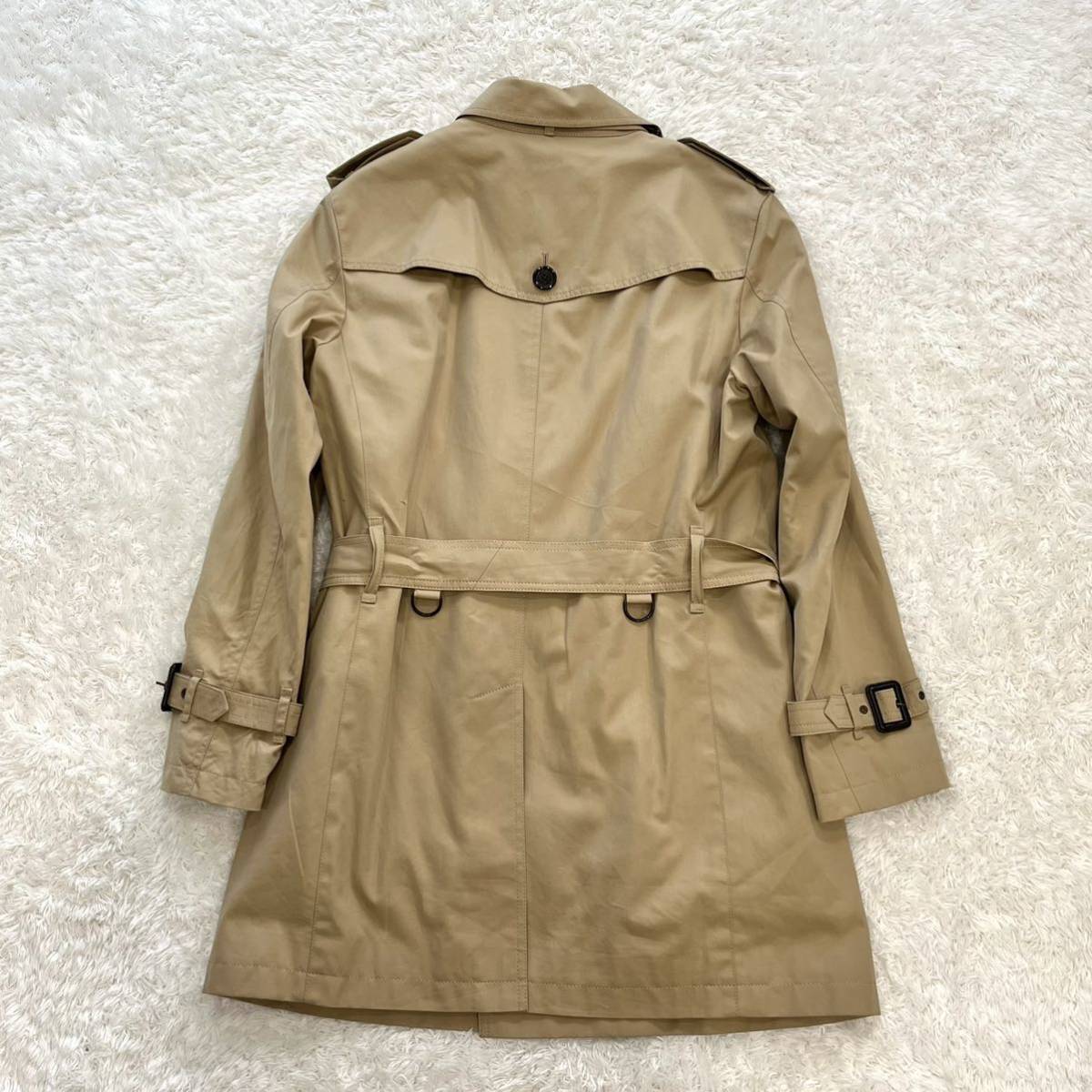 Lサイズ/極美品●バーバリーブラックレーベル トレンチコート ダブル BURBERRYBLACKLABEL ライナー付き ロング ノバチェック ベージュ 後期 トレンチコート バーバリーブラックレーベル 極美品✨ Pコート ショート丈 極希少