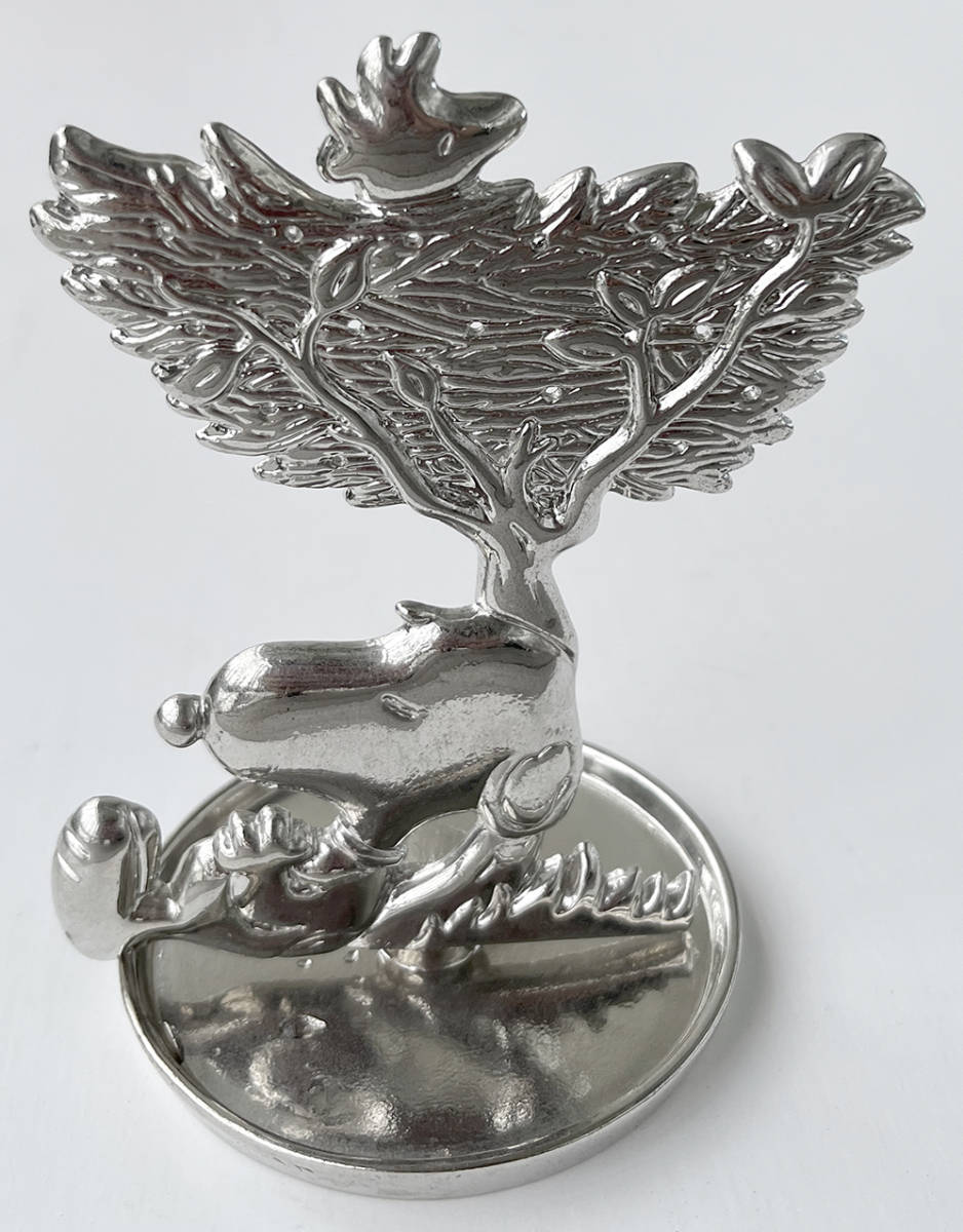 ★スヌーピー ウッドストック アクセサリートレイ 置物 オブジェ シルバー ビンテージ 皿