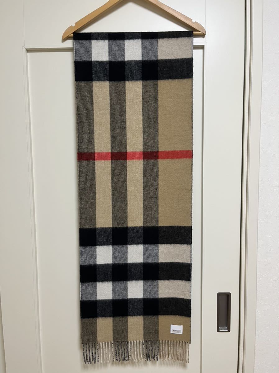 BURBERRY バーバリー マフラー カシミア100％ 未使用に近い