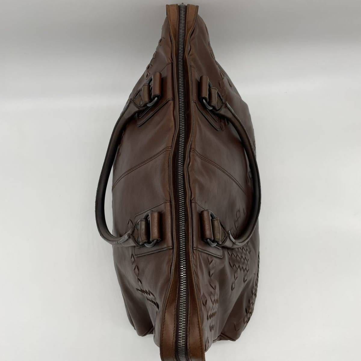 1円 ボッテガヴェネタ ビジネスバッグ ブリーフケース イントレチャート ラムレザー 茶色 ブラウン 書類かばん メンズ ボッテガヴェネタ BOTTEGA ビジネスバッグ VENETA（ボッテガ・ヴェネタ） カーフ VENETA(ボッテガ・ヴェネタ)