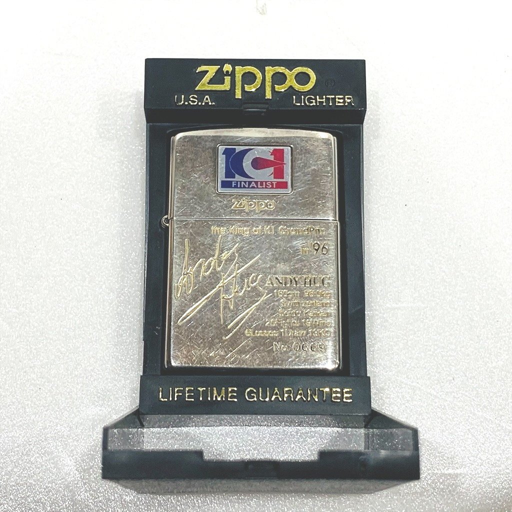 76】1円～ZIPPO ジッポー ライター オイルライター K-1 FINALIST ANDY 