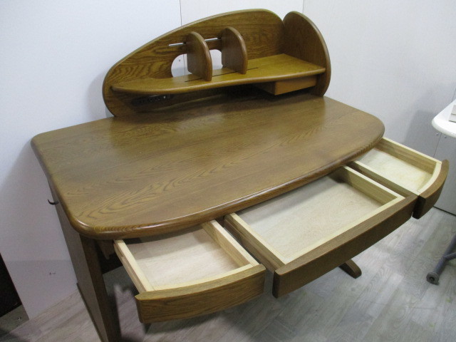 浜本工芸 学習机セット デスク デスクワゴン 上棚 書斎 浜本工芸 学習