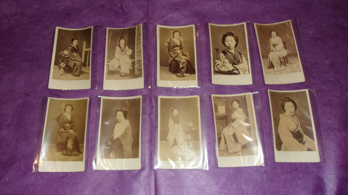 【100%新品，限定SALE】 明治時代 風俗鶏卵紙写真 花魁 芸伎 舞妓 10枚 小千代 いろは 紫 夕きり おふみ 等 全部 10枚(その他)｜売買されたオークション情報、yahooの商品情報をアーカイブ公開 - オークファン その他