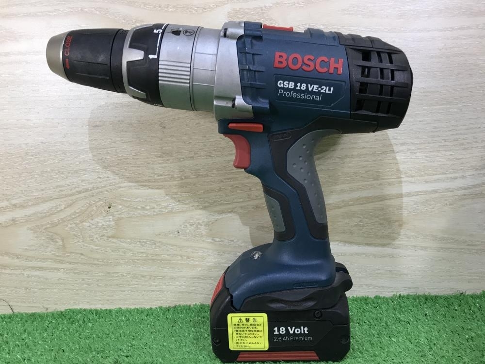 011おすすめ商品BOSCH/ボッシュ 18Vバッテリードライバドリル GSB18VE-2LI ※バッテリー×2 充電器