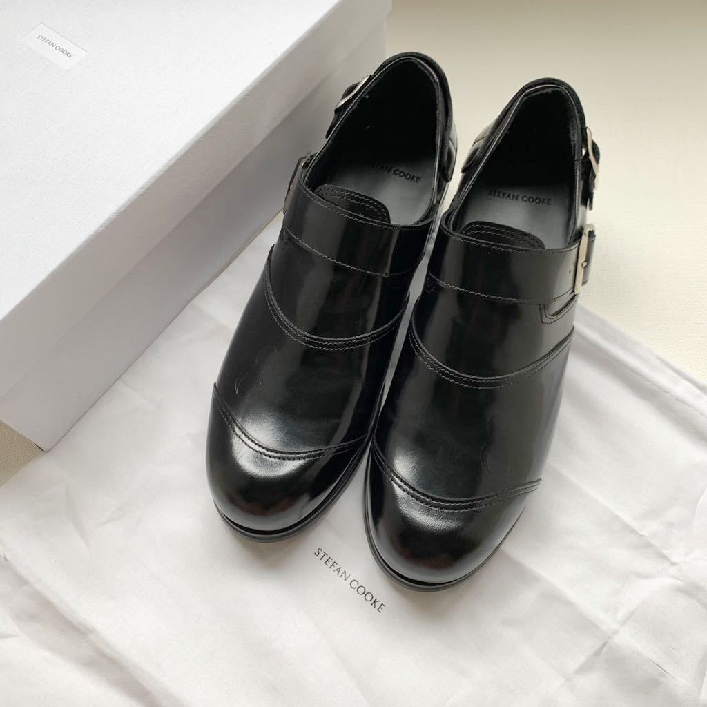 新品 2021AW STEFAN COOKE ステファンクック ブラック レザー バイカー 