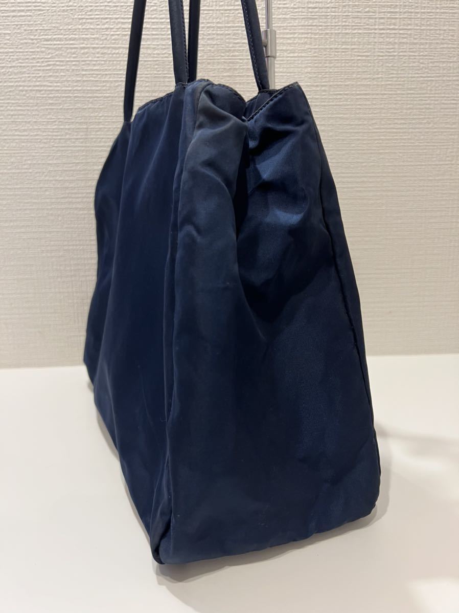 未使用級✨プラダ TESSUTO CITY トートバッグ 三角プレート ナイロン ☆PRADA☆プラダ☆TESSUTO CITY☆ナイロントートバッグ☆ネイビー×三角