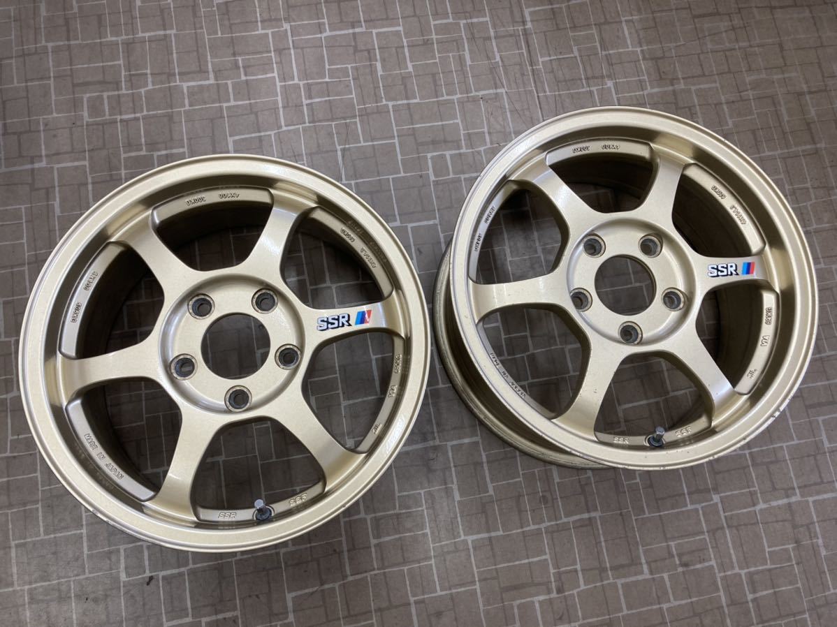SSR Type-C 15インチ6.5j +42 114.3-5Hゴールド 【中古】2本 EK9