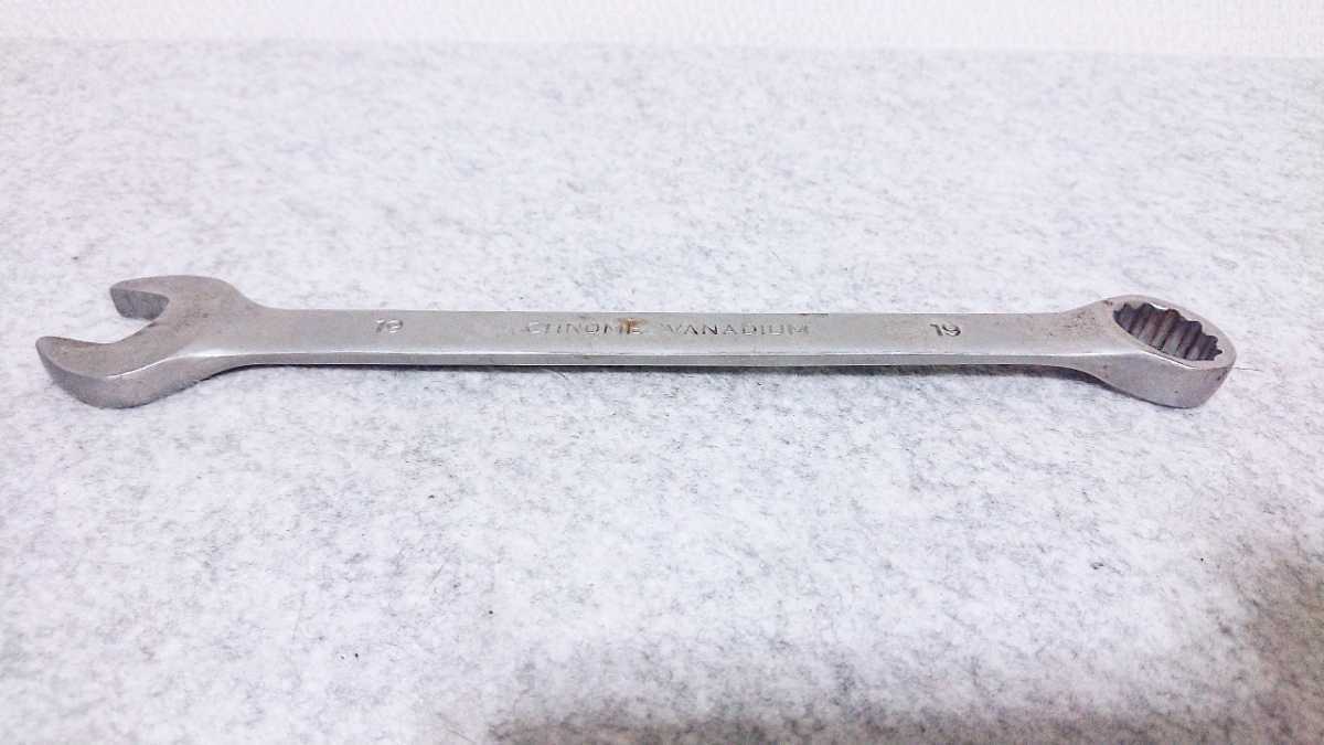 ネコポス 全国一律210円 スパナ メガネレンチ 19mm Chrome Vanadium 直渡し歓迎_1