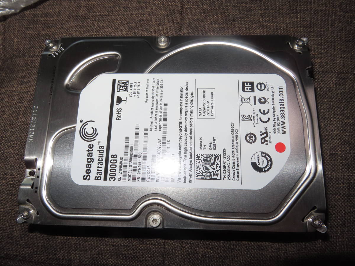 Seagate ST3000DM001 3TB | HDD Barracuda SATA Hard Drive ⁄ 3000GB