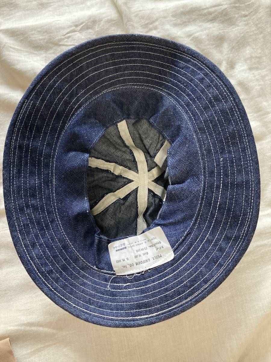 デッドストック 1934年製 ビンテージUS ARMY デニムハット デカタグ  