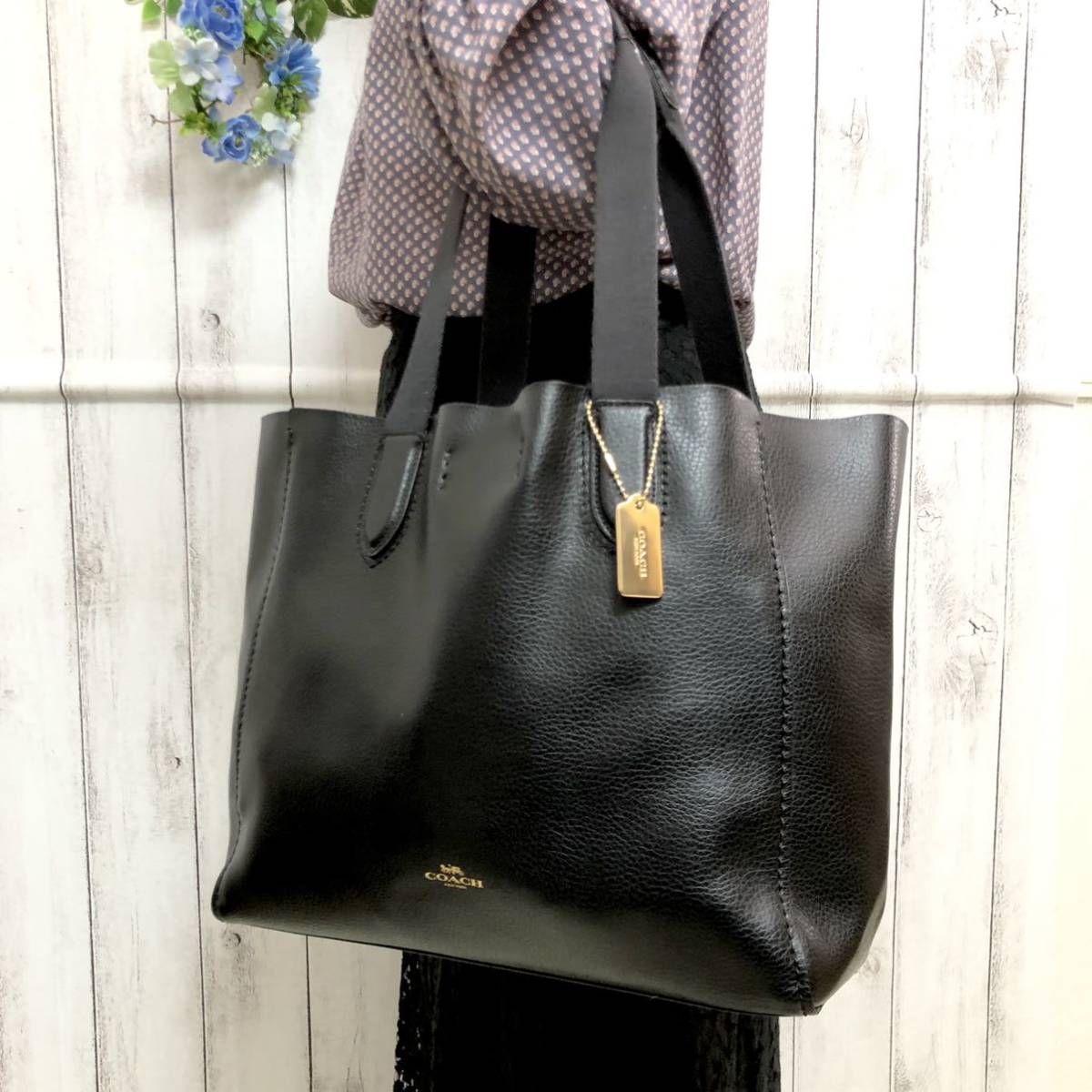 2025，100%新品】 1円【極美品】コーチ coach ダービー トートバッグ 