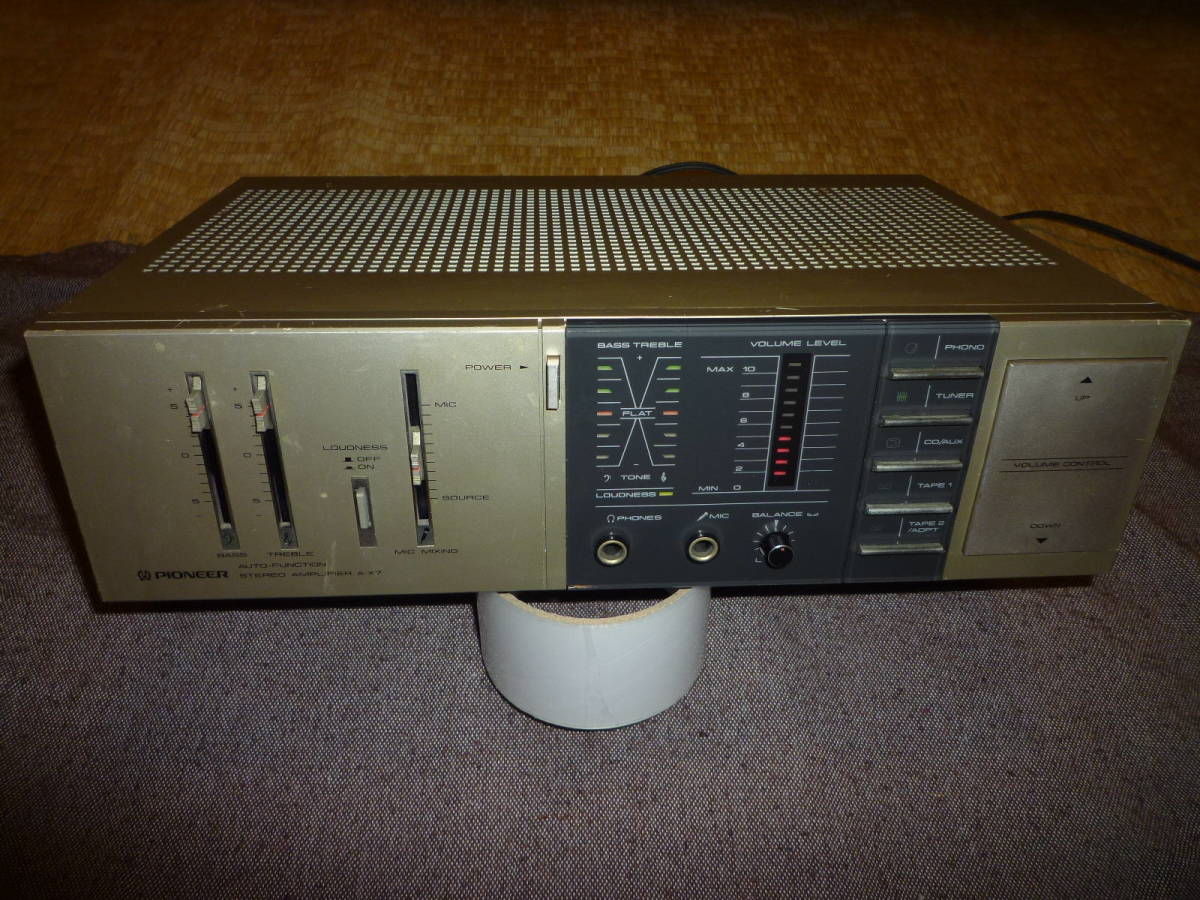 Pioneer パイオニア A-X7 プリメインアンプ 動作品 昭和 80年代 80S