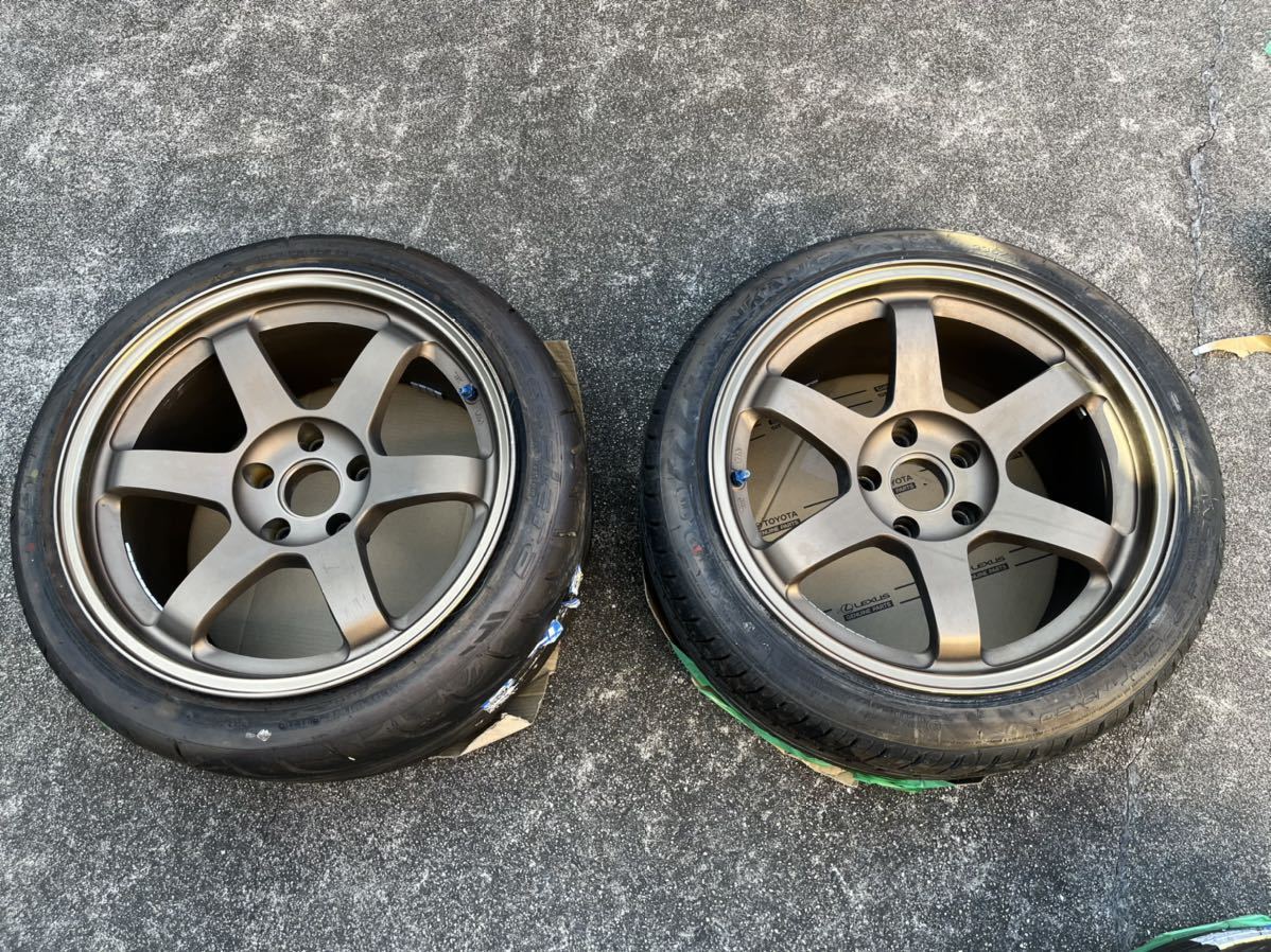 希少サイズ RAYS Volk Racing TE37 17インチ 9.5J+12 2本 レイズ 
