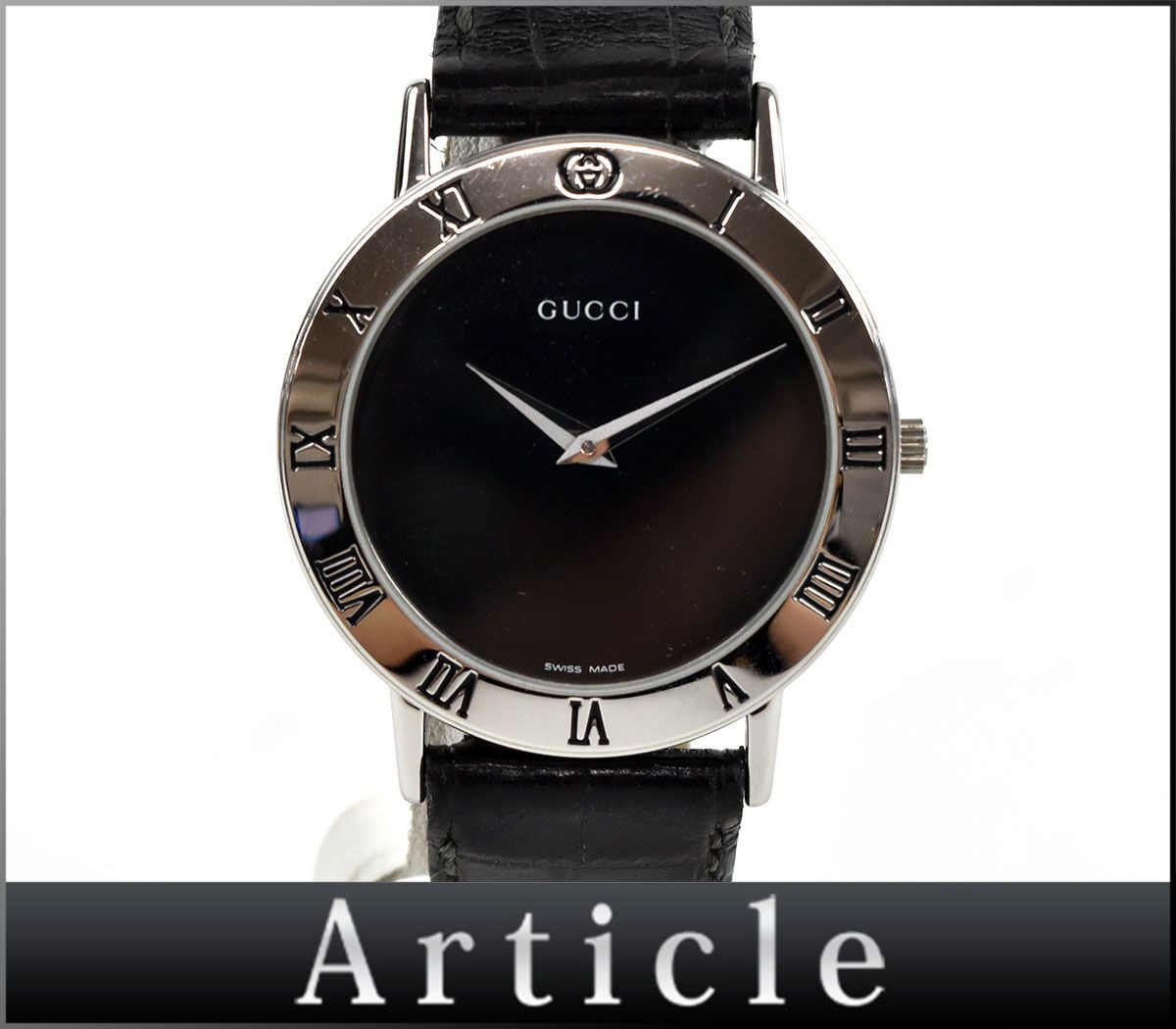 130769☆ 動作確認済 GUCCI グッチ メンズウォッチ 腕時計 クォーツ 