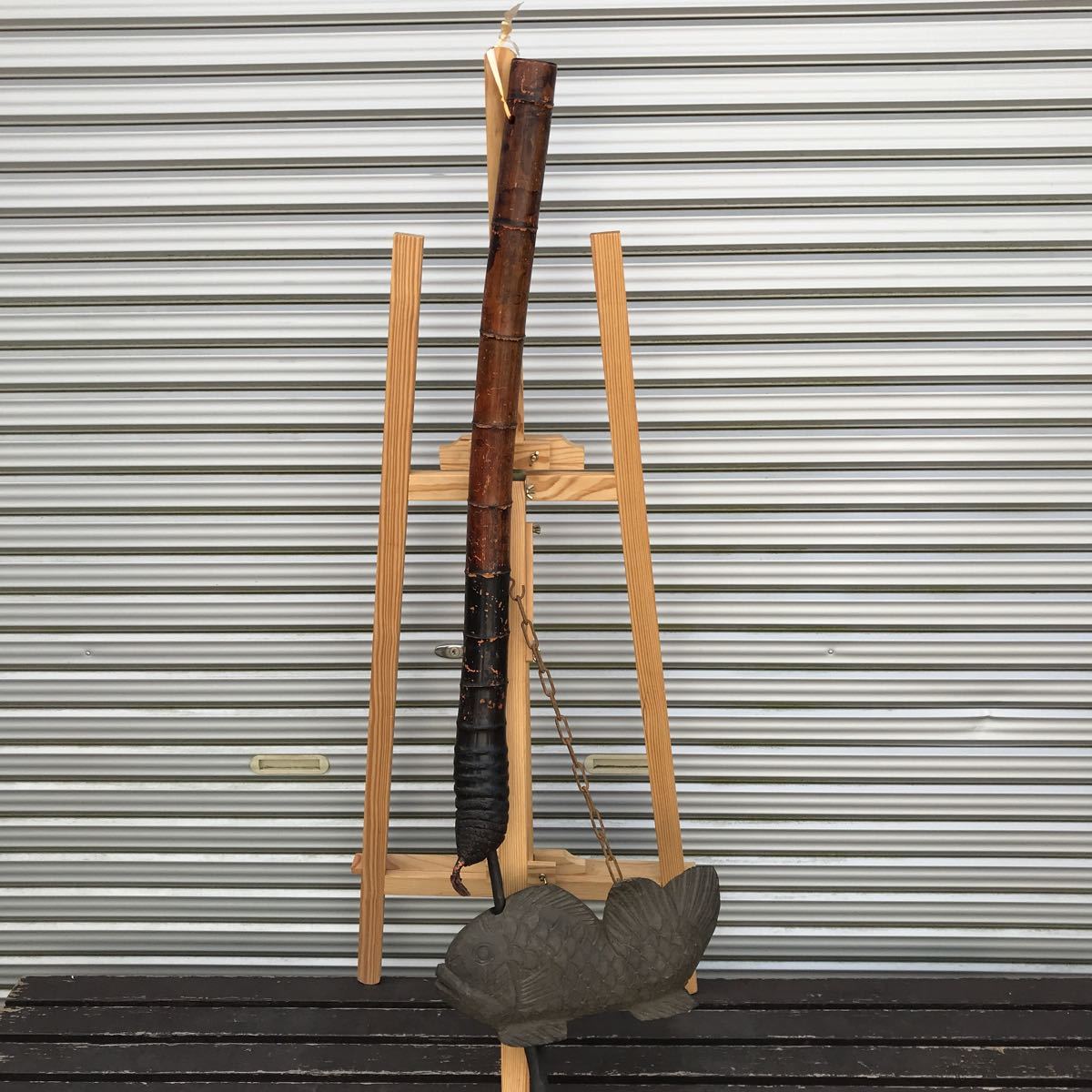 自在鉤 自在鉤 古民具 時代物 鉄自在鉤 全長約123cm 重さ約1598g 囲炉裏