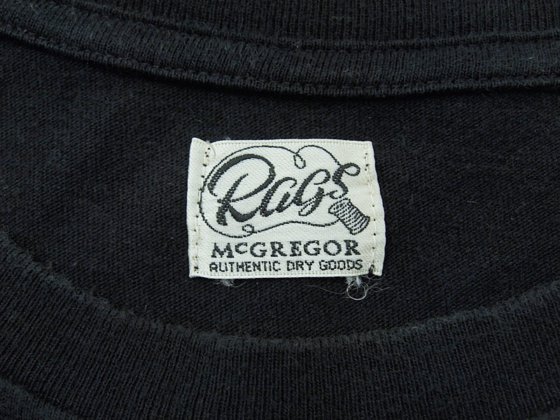 希少 Rags McGREGOR ガール フォト Tシャツ L 黒 ブラック BLACK