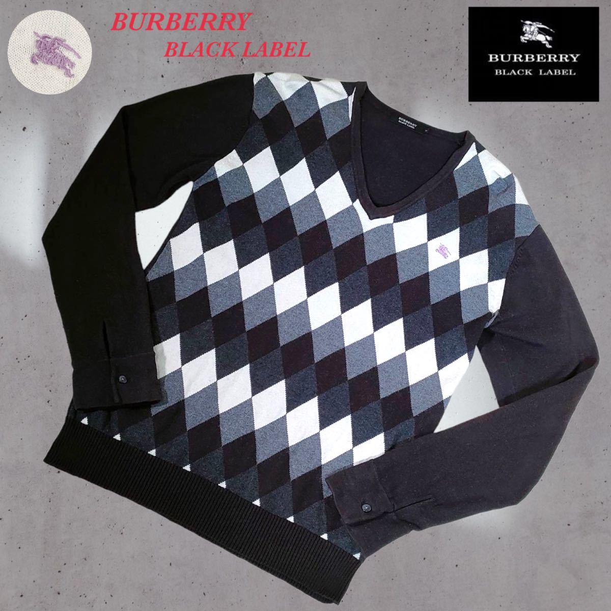 ☆大人気☆羊毛混☆BURBERRY BLACK LABEL ニット セーター サイズ2(M 