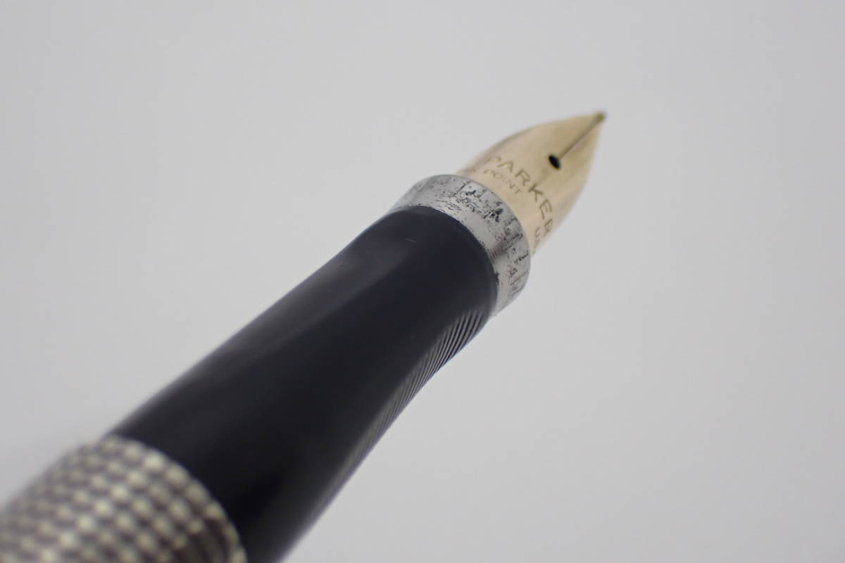 購入特典付 23293 PARKER パーカー 万年筆 STERLING CAP & BARREL 格子