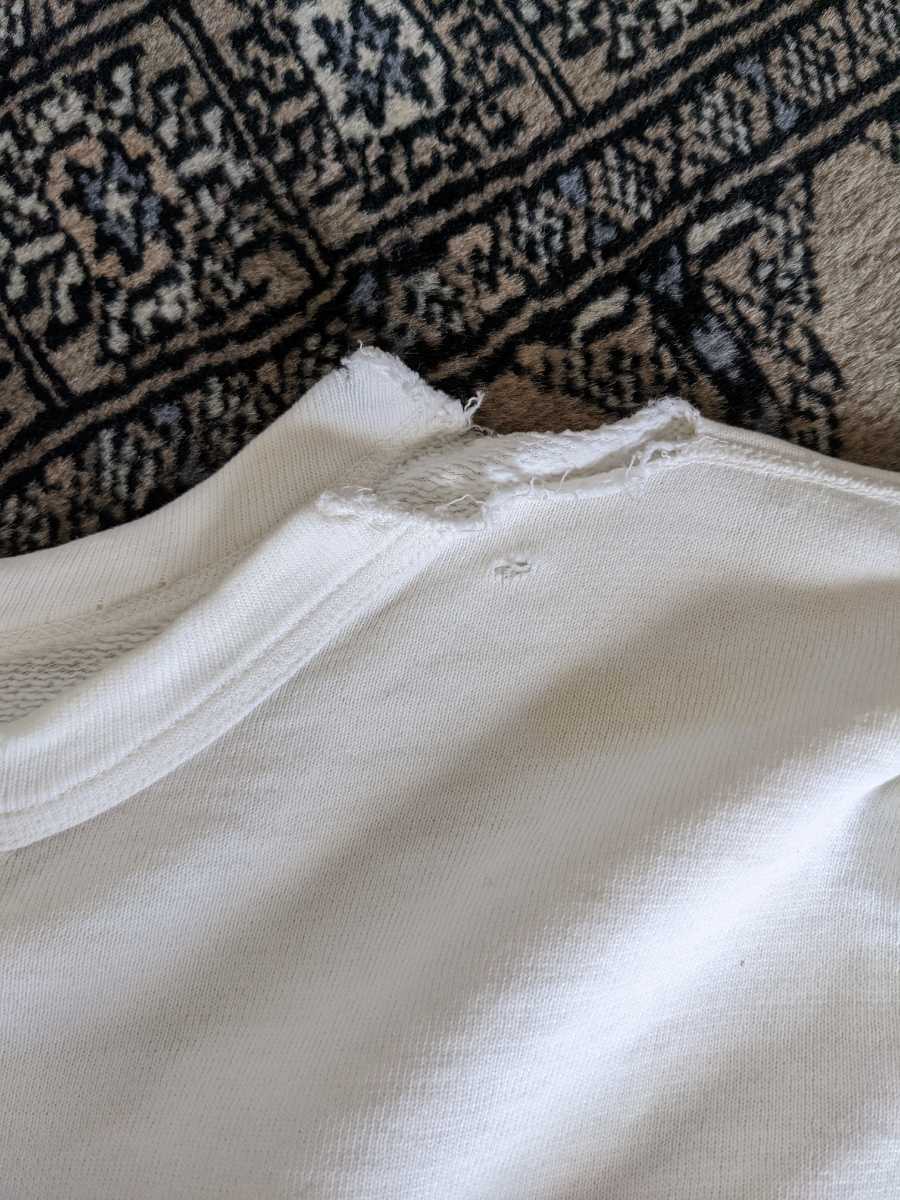 50年代 60年代 vintage sweat 前V ヴィンテージスウェット 白 50's