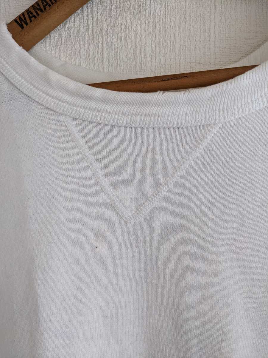 50年代 60年代 vintage sweat 前V ヴィンテージスウェット 白 50's