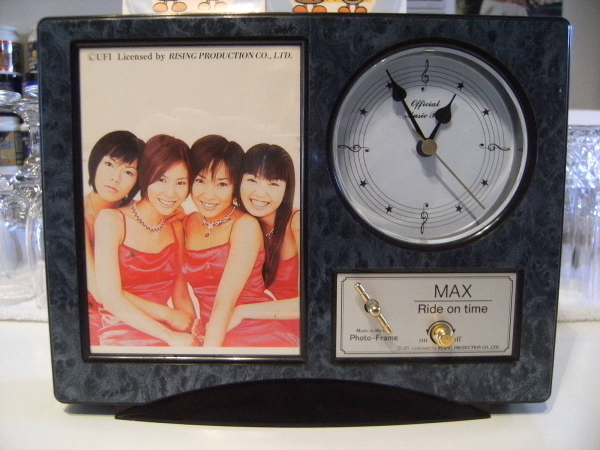  稼動品 日本製 当時物 ライジングプロダクション MAX Ride on time 写真入れ オルゴール 時計 アイドル レイナ リナ ミーナ ナナ 置物(オルゴール)｜売買されたオークション情報、yahooの商品情報 オルゴール