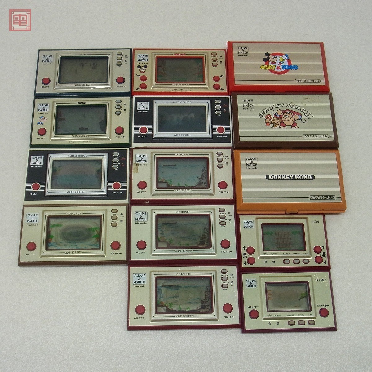  電子LSI ゲーム&ウオッチ ミッキーマウス/ドンキーコングII/タートルブリッジ/ポパイ/ヘルメット等 計14台セット ダブり有 ジャンク 10(ゲームウォッチ)｜売買されたオークション情報、yahoo ゲームウォッチ