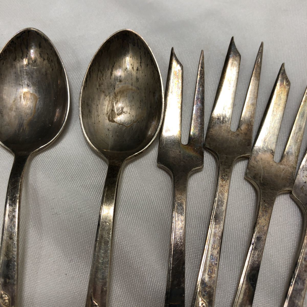 徳力本店 銀製 カトラリー デザートスプーン・フォーク2点セット