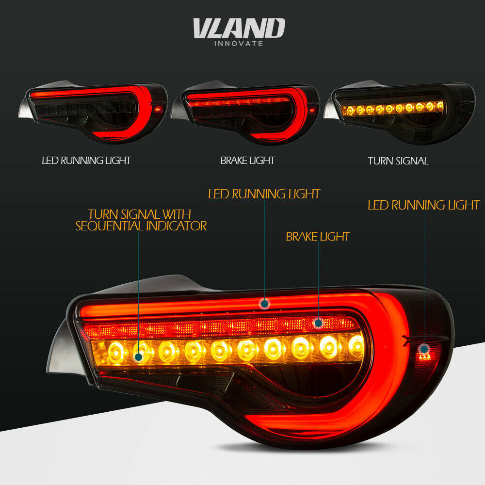 VLAND 86 ZN6 BRZ ZC6 テールランプ 流れるウインカー 流れる