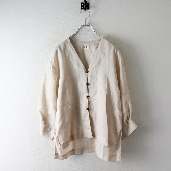最安値，品質保証 2020年 atelier naruse アトリエナルセ na-T02002 linen shirt cardigan リネンシャツカーディガンF/アイボリー 2400012988774(Mサイズ)｜売買されたオークション情報、yahooの商品情報をアーカイブ公開 - オーク Mサイズ