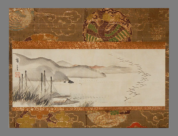 【最安値，お買い得】 真作 安藤広重 港東雁図 肉筆 掛軸 掛け軸 日本画(山水、風月)｜売買されたオークション情報、yahooの商品情報をアーカイブ公開 - オークファン 山水、風月
