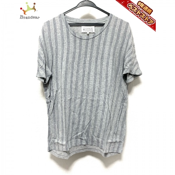 限定セール，品質保証 マルタンマルジェラ MARTIN MARGIELA 半袖Tシャツ サイズ48 L - ライトグレー&times;ネイビー メンズ クルーネック/ストライプ トップス(その他)｜売買されたオークション情報、yahooの商品情報をア その他