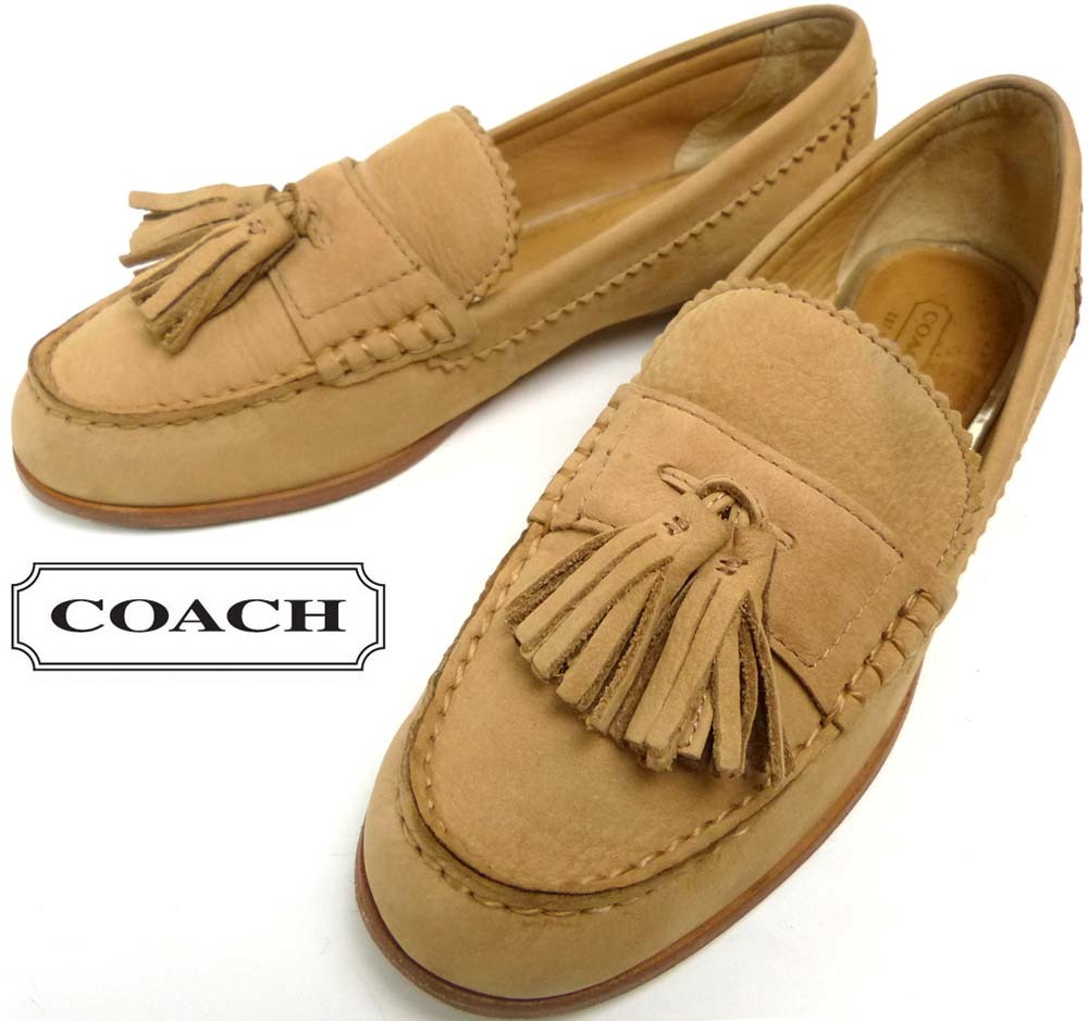 【得価，お得】 COACH / コーチ Haydee モカシン タッセル ローファー US7B 24cm相当 レディース 14h-1-057(24.0cm)｜売買されたオークション情報、yahooの商品情報をアーカイブ公開 - オークファン 靴